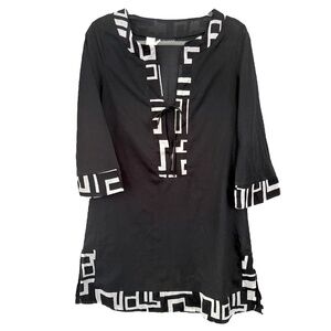 La Blanca by Rod Beattie Black & White Swim Cover Up M